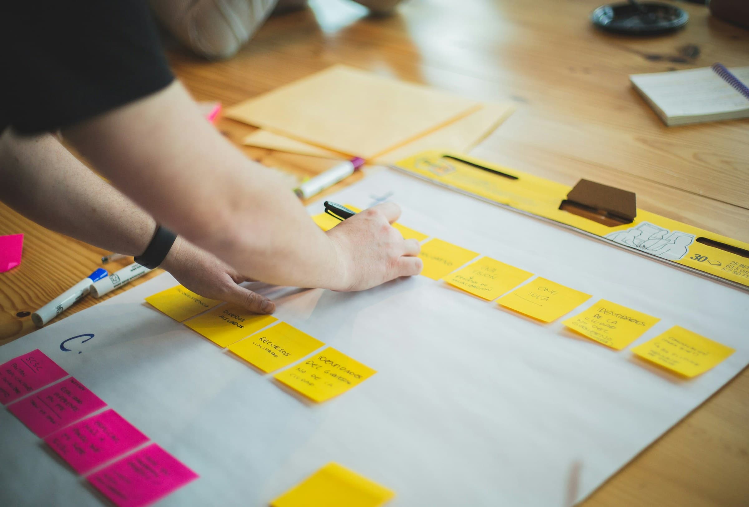 Writing out a plan by hand